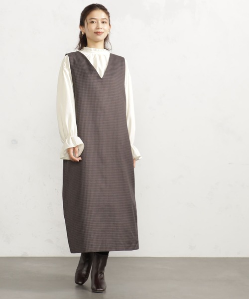 FOUND GOOD（ファウンドグッド）の「3WAYウールライクJSK（ワンピース・レディース・ブラック/ブラウン系/レッド系・M/L/S）」の11枚目の写真