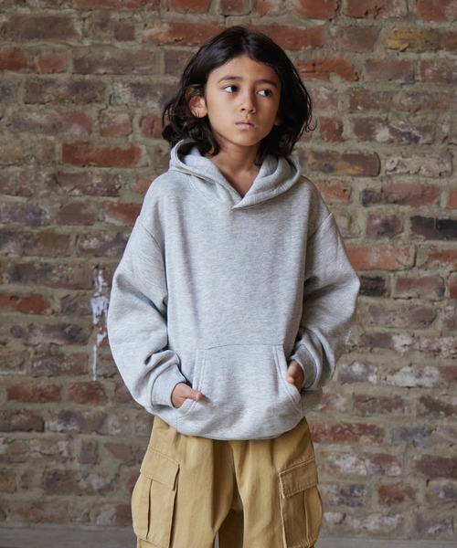 PAIRMANON STREET（ペアマノンストリート）の「【PAIRMANON STREET】裏起毛 プリント フーディー 長袖 スウェット パーカー（パーカー・キッズ・ネイビー/ベージュ/ブラック系その他/ブラック系その他2/グレー系その他/グレー系その他2/オレンジ/グリーン・100/140/120/90/150/160/130/110）」の14枚目の写真