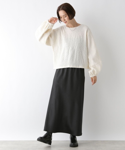 LEPSIM(レプシィム)の「ジャガードボリュームプルオーバー 134417(Tシャツ/カットソー・レディース・ブラック/ライトグリーン/アイボリー・FREE)」の7枚目の写真