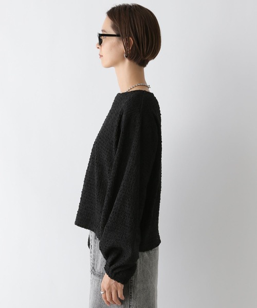 LEPSIM(レプシィム)の「ジャガードボリュームプルオーバー 134417(Tシャツ/カットソー・レディース・ブラック/ライトグリーン/アイボリー・FREE)」の17枚目の写真