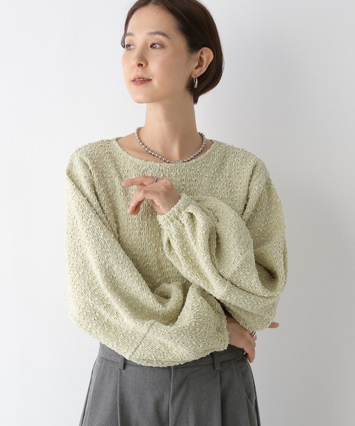 LEPSIM(レプシィム)の「ジャガードボリュームプルオーバー 134417(Tシャツ/カットソー・レディース・ブラック/ライトグリーン/アイボリー・FREE)」の12枚目の写真