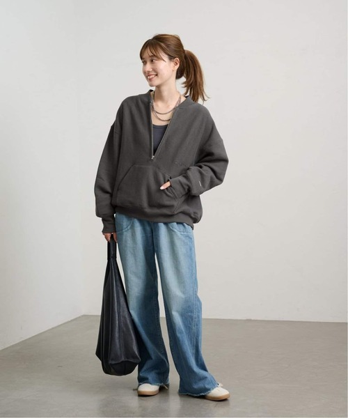 FRAMeWORK（フレームワーク）の「≪追加≫Champion/チャンピオン 別注ハーフZIPリバースウィーブ11.5oz（スウェット・レディース・ブラウン/ホワイト系その他/ブラック・FREE）」の21枚目の写真