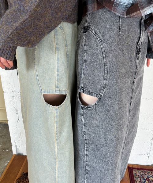 EPIMI E'PIMMY（エピミエピミー）の「サイドオープンデニムスカート（デニムスカート・レディース・ブラック/ブルー・MEDIUM）」の12枚目の写真