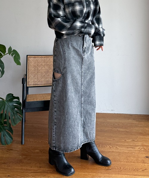 EPIMI E'PIMMY（エピミエピミー）の「サイドオープンデニムスカート（デニムスカート・レディース・ブラック/ブルー・MEDIUM）」の22枚目の写真