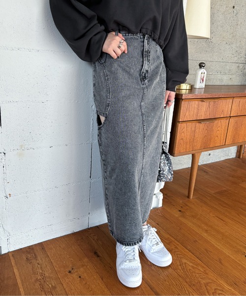 EPIMI E'PIMMY（エピミエピミー）の「サイドオープンデニムスカート（デニムスカート・レディース・ブラック/ブルー・MEDIUM）」の18枚目の写真