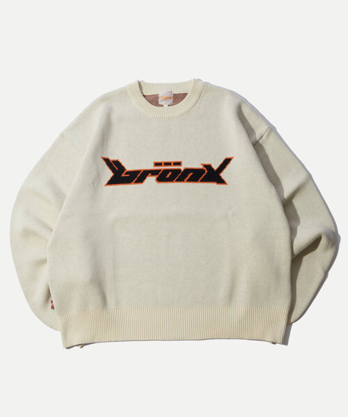 WHO'S WHO gallery(フーズフーギャラリー)の「【UNISEX/ユニセックス】BRONXジャガードロゴニット(ニット/セーター・レディース・ライトグレー/ネイビー/アイボリー/ブラック/チャコールグレー・MEDIUM/LARGE/X-LARGE)」の9枚目の写真