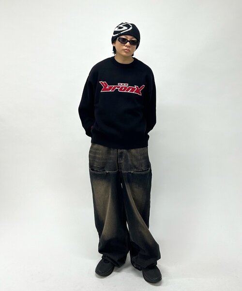 WHO'S WHO gallery(フーズフーギャラリー)の「【UNISEX/ユニセックス】BRONXジャガードロゴニット(ニット/セーター・レディース・ライトグレー/ネイビー/アイボリー/ブラック/チャコールグレー・MEDIUM/LARGE/X-LARGE)」の18枚目の写真
