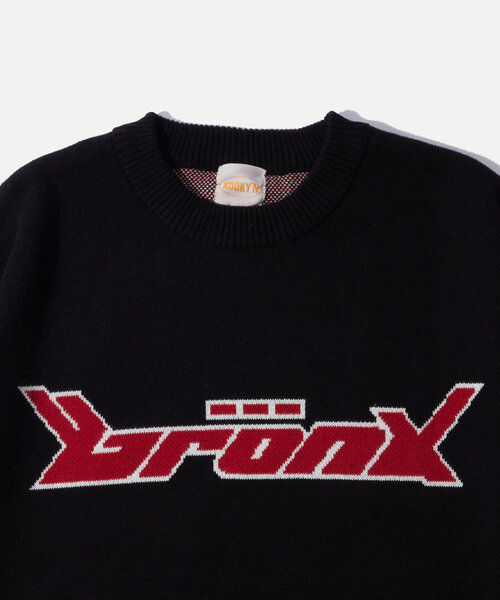 WHO'S WHO gallery(フーズフーギャラリー)の「【UNISEX/ユニセックス】BRONXジャガードロゴニット(ニット/セーター・レディース・ライトグレー/ネイビー/アイボリー/ブラック/チャコールグレー・MEDIUM/LARGE/X-LARGE)」の22枚目の写真