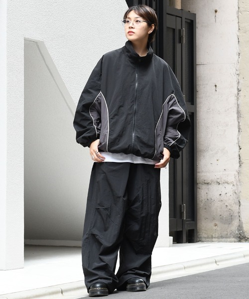 Starting Over(スターティングオーバー)の「side switch nylon jacket/サイド切り替えナイロン ジャケット(ナイロンジャケット・メンズ・グレー/ブラック/カーキ・M/L/XL)」の20枚目の写真