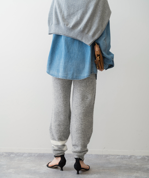 ADAWAS リブ編み グレーハーフパンツ ADAWAS リブ編み グレーハーフパンツ レディース