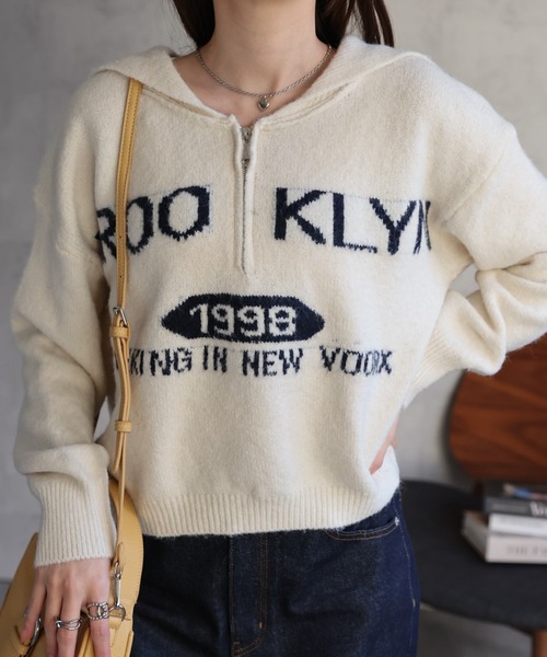 sakishimatokyo(サキシマトーキョー)の「ハーフジップセーラーカラーニットトップス/TOPS(ニット/セーター・レディース・ネイビー/グレー/アイボリー・FREE)」の13枚目の写真