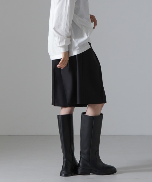 NANO universe(ナノユニバース)の「センタープレスタックショートパンツ(セットアップ可)(その他パンツ・レディース・ライトベージュ/ブラック/ブラウン・FREE)」の5枚目の写真