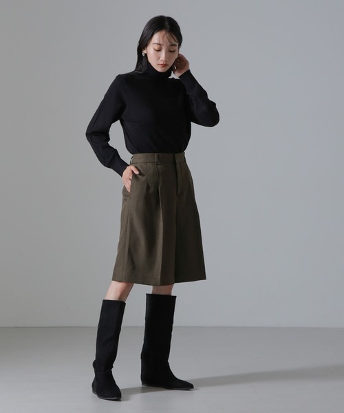 NANO universe(ナノユニバース)の「センタープレスタックショートパンツ(セットアップ可)(その他パンツ・レディース・ライトベージュ/ブラック/ブラウン・FREE)」の14枚目の写真