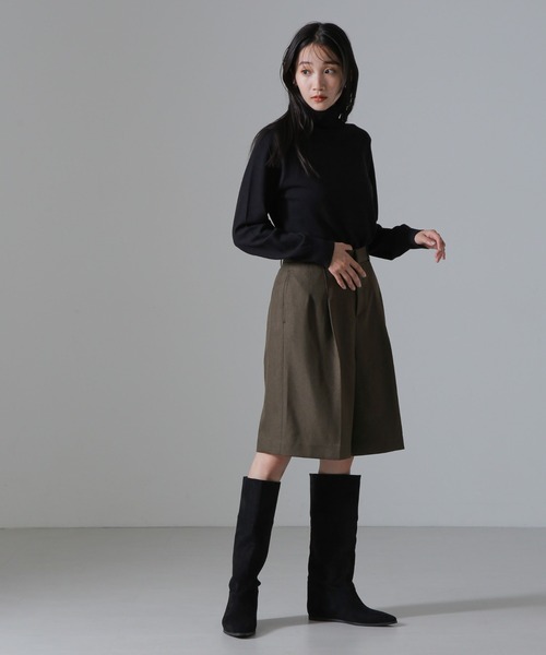 NANO universe(ナノユニバース)の「センタープレスタックショートパンツ(セットアップ可)(その他パンツ・レディース・ライトベージュ/ブラック/ブラウン・FREE)」の18枚目の写真