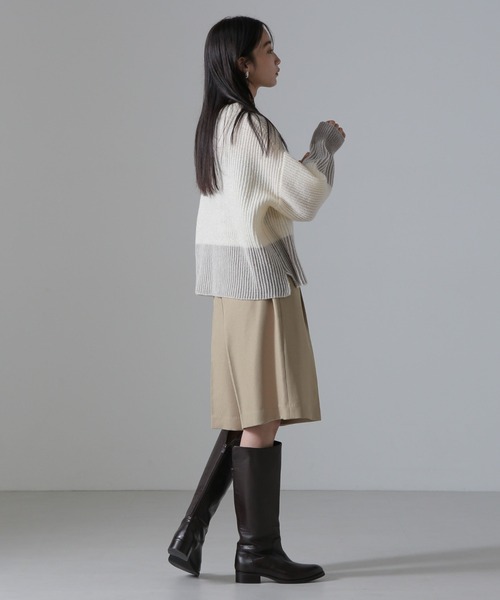 NANO universe(ナノユニバース)の「センタープレスタックショートパンツ(セットアップ可)(その他パンツ・レディース・ライトベージュ/ブラック/ブラウン・FREE)」の22枚目の写真