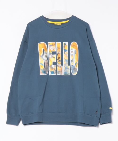 MINIONS（ミニオンズ）の「親子お揃い ミニオン レンチキュラー トレーナー 9787A（スウェット・レディース・ライトインディゴブルー・L/M/S）」の4枚目の写真