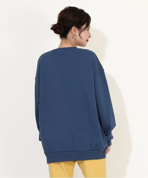 MINIONS（ミニオンズ）の「親子お揃い ミニオン レンチキュラー トレーナー 9787A（スウェット・レディース・ライトインディゴブルー・L/M/S）」の7枚目の写真