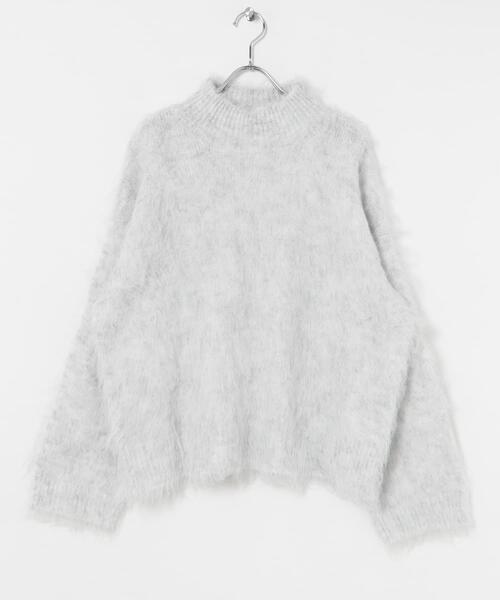 ITEMS URBANRESEARCH（アイテムズ アーバンリサーチ）の「ミックスシャギーハイネックニット（ニット/セーター・レディース・ライトグレー/イエロー/ブルー・FREE）」の21枚目の写真