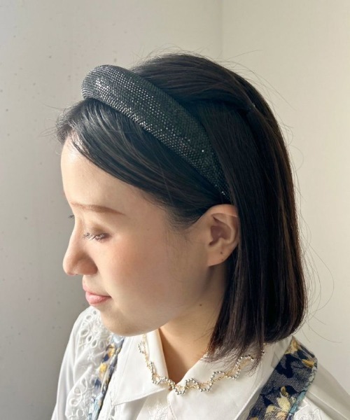 Casselini(キャセリーニ)の「CASSELINI/キャセリーニ/グリッターカチューシャ(カチューシャ・レディース・その他24/ブラック・F)」の4枚目の写真