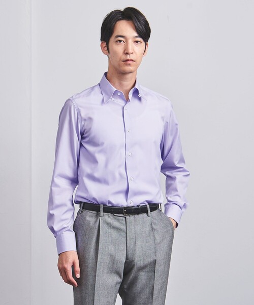 UNITED ARROWS(ユナイテッドアローズ)の「イージーケア ライラック ブロード タブカラーシャツ -抗菌防臭-(シャツ/ブラウス・メンズ・ライラック・42cm/41cm/40cm/39cm/38cm/37cm/43cm)」の2枚目の写真