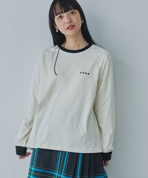 コーエンロゴ刺繍リンガー配色ロングスリーブTシャツ