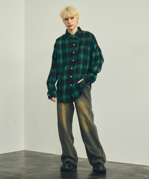 Shoowtime（ショウタイム）の「フランネルオンブレチェック長袖シャツ