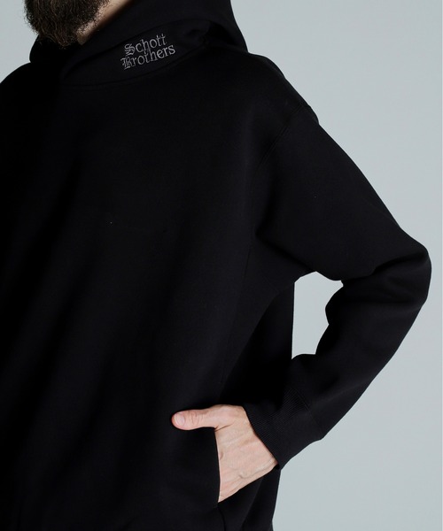 SCHOTT ブラック フード付きパーカー　ダメージ加工 Amazon.co.jp: [ショット] LEATHER FULLZIP PARKA レザー