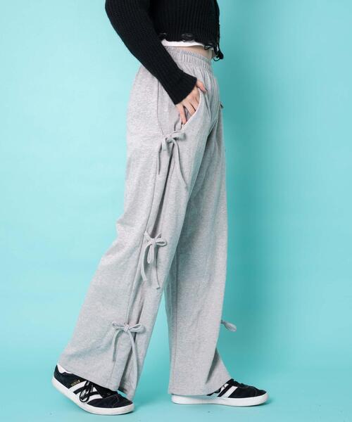 WOND（ウォンド）の「サイドリボンスウェットパンツ（スウェットパンツ・レディース・ブラック/グレー・FREE）」の17枚目の写真