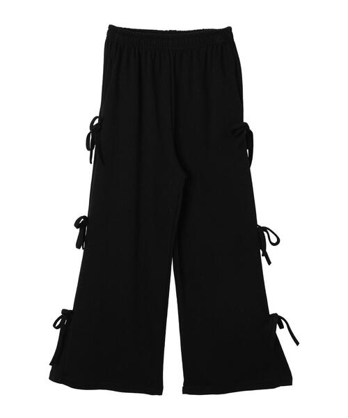 WOND（ウォンド）の「サイドリボンスウェットパンツ（スウェットパンツ・レディース・ブラック/グレー・FREE）」の14枚目の写真