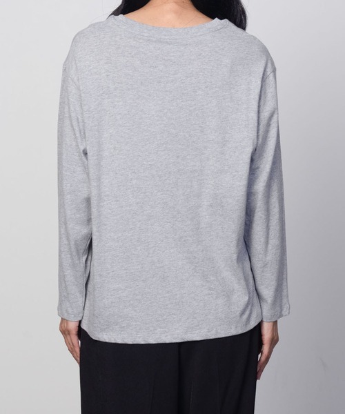 NAVY(ネイビー)の「nAvy ベーシック長袖Tシャツ ロンT 綿100%(Tシャツ/カットソー・レディース・オフホワイト/杢グレー/チャコールグレー/ブラック・M/L)」の20枚目の写真