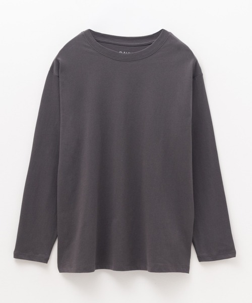NAVY(ネイビー)の「nAvy ベーシック長袖Tシャツ ロンT 綿100%(Tシャツ/カットソー・レディース・オフホワイト/杢グレー/チャコールグレー/ブラック・M/L)」の14枚目の写真