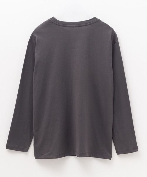 NAVY(ネイビー)の「nAvy ベーシック長袖Tシャツ ロンT 綿100%(Tシャツ/カットソー・レディース・オフホワイト/杢グレー/チャコールグレー/ブラック・M/L)」の13枚目の写真