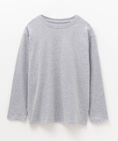 NAVY(ネイビー)の「nAvy ベーシック長袖Tシャツ ロンT 綿100%(Tシャツ/カットソー・レディース・オフホワイト/杢グレー/チャコールグレー/ブラック・M/L)」の12枚目の写真