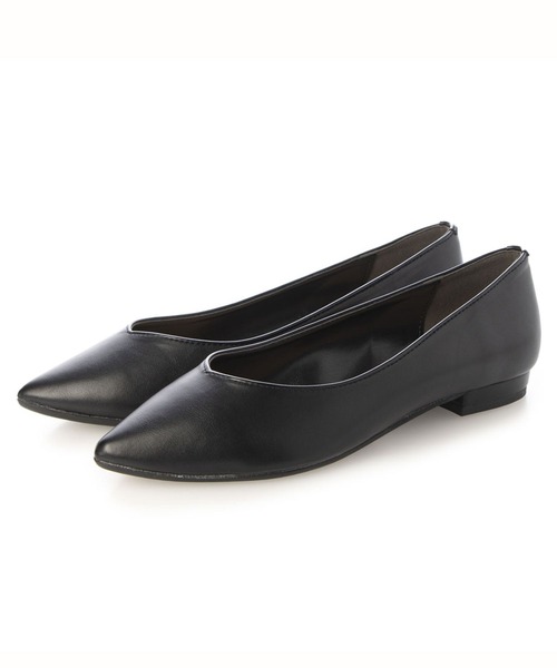 Fin（フィン）の「Vカットフラットシューズ【低反発スポンジ入り】（パンプス・レディース・ブラック/シルバー/ゴールド/パイソン・22.5cm/23cm/23.5cm/24cm/24.5cm）」の12枚目の写真