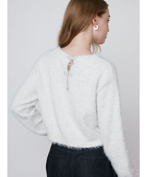 TWINKLE SHAGGY BACK RIBBON KNIT/トゥインクルシャギーバックリボンニット（ニット/セーター）｜CALNAMUR（カルナムール）