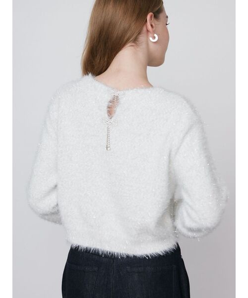 TWINKLE SHAGGY BACK RIBBON KNIT/トゥインクルシャギーバックリボンニット（ニット/セーター）｜CALNAMUR（カルナムール）