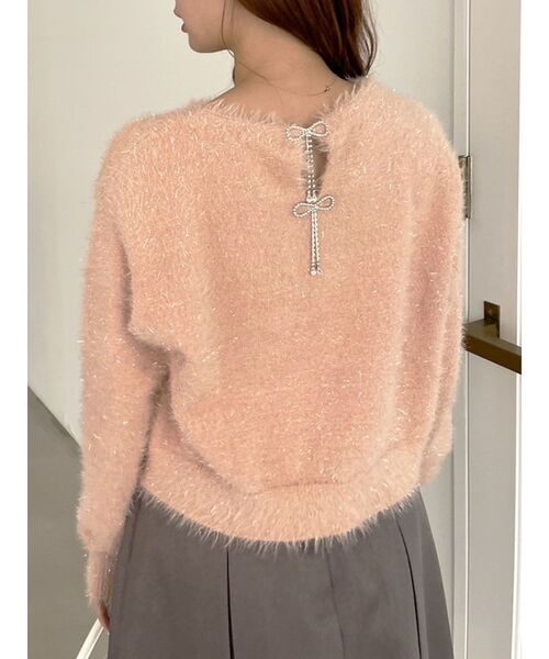 TWINKLE SHAGGY BACK RIBBON KNIT/トゥインクルシャギーバックリボンニット（ニット/セーター）｜CALNAMUR（カルナムール）