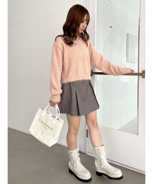TWINKLE SHAGGY BACK RIBBON KNIT/トゥインクルシャギーバックリボンニット（ニット/セーター）｜CALNAMUR（カルナムール）