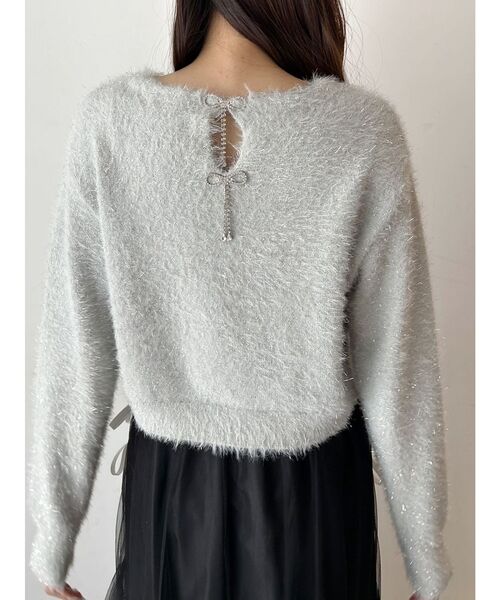 TWINKLE SHAGGY BACK RIBBON KNIT/トゥインクルシャギーバックリボンニット（ニット/セーター）｜CALNAMUR（カルナムール）