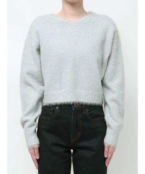 TWINKLE SHAGGY BACK RIBBON KNIT/トゥインクルシャギーバックリボンニット（ニット/セーター）｜CALNAMUR（カルナムール）