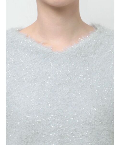 TWINKLE SHAGGY BACK RIBBON KNIT/トゥインクルシャギーバックリボンニット（ニット/セーター）｜CALNAMUR（カルナムール）