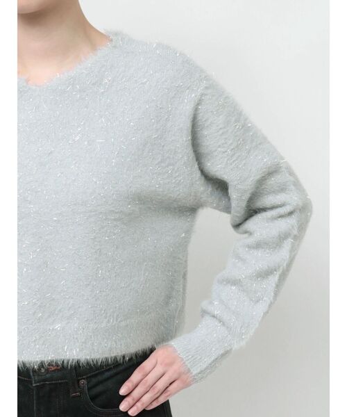 TWINKLE SHAGGY BACK RIBBON KNIT/トゥインクルシャギーバックリボンニット（ニット/セーター）｜CALNAMUR（カルナムール）