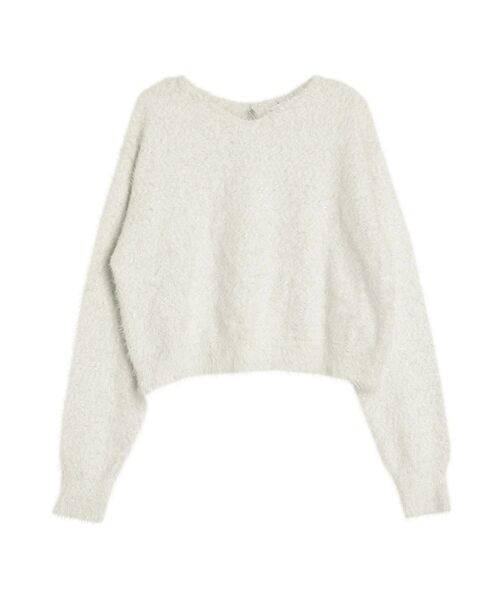 TWINKLE SHAGGY BACK RIBBON KNIT/トゥインクルシャギーバックリボンニット（ニット/セーター）｜CALNAMUR（カルナムール）
