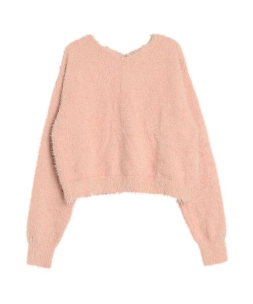 TWINKLE SHAGGY BACK RIBBON KNIT/トゥインクルシャギーバックリボンニット（ニット/セーター）｜CALNAMUR（カルナムール）
