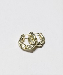 【ANARKH（アナンケ）】 エンボスデザイン　フープピアス
