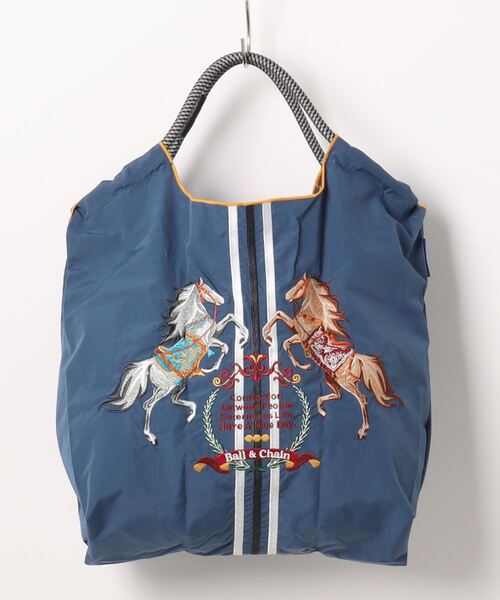◆WEB限定 展開◆【Ball&Chain】TWO.HORSES（エコバッグ/サブバッグ）｜Scrap Book（スクラップブック）