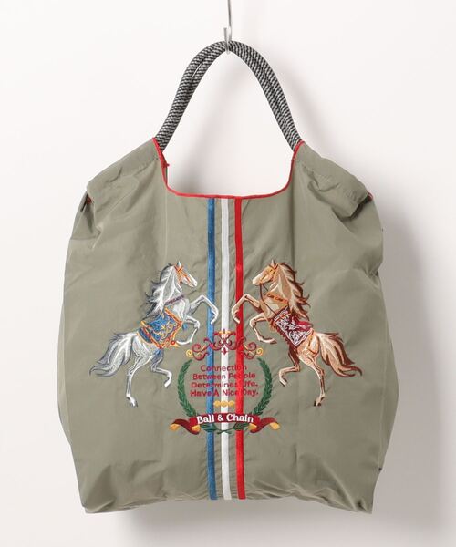 ◆WEB限定 展開◆【Ball&Chain】TWO.HORSES（エコバッグ/サブバッグ）｜Scrap Book（スクラップブック）