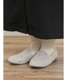 Samansa Mos2 | ドット刺繍オペラシューズ(ドレスシューズ)