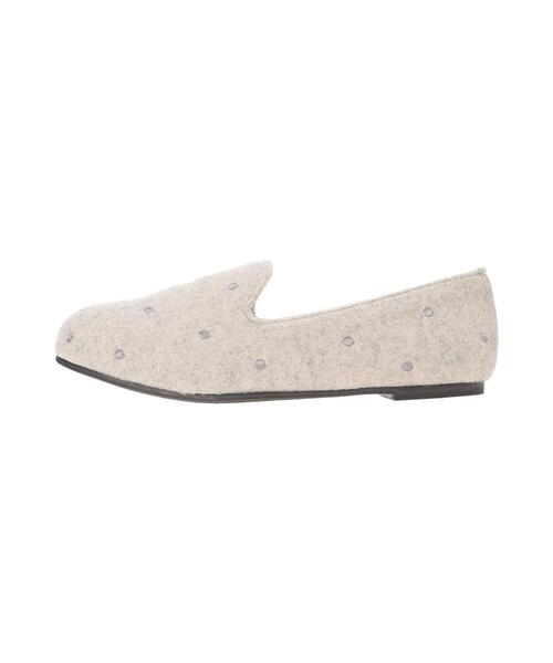 Samansa Mos2(サマンサ モスモス)の「ドット刺繍オペラシューズ(ドレスシューズ・レディース・ベージュ/チャコールグレー・L/M)」の11枚目の写真