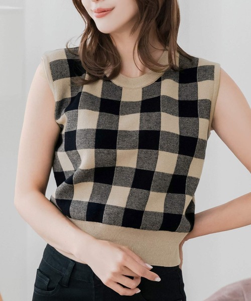 ドリスヴァンノッテン ブロックチェック サマーニット レーヨン 半袖 ニット ドリスヴァンノッテン ブロックチェック サマーニット レーヨン 半袖